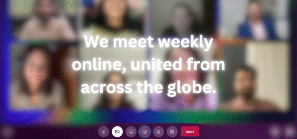 Our team meets weekly at one place while being all around the globe